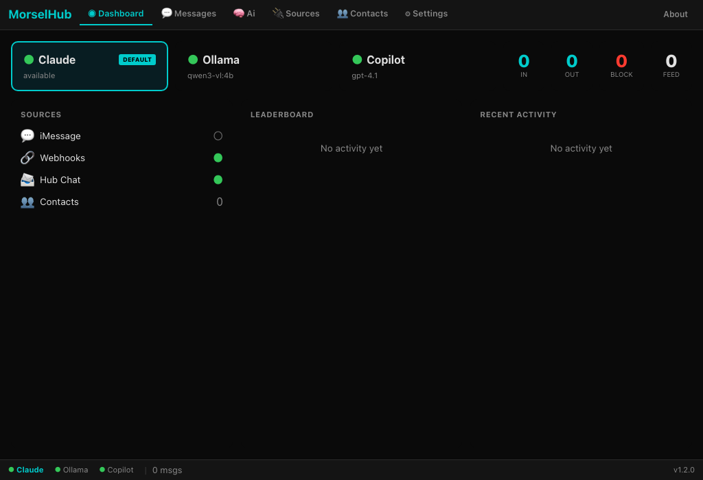 MorselHub main screen